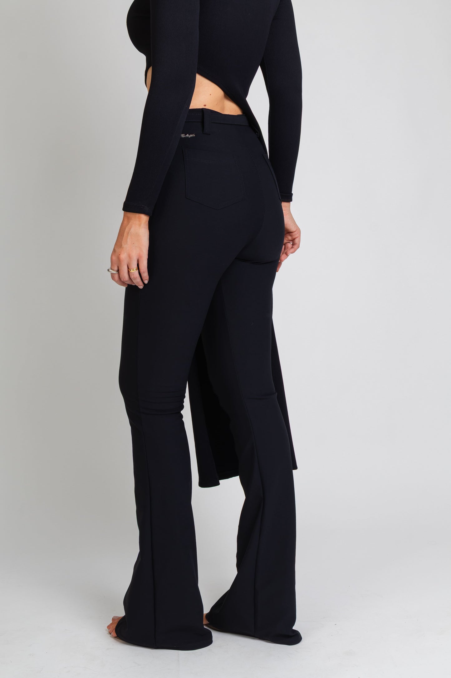 Calça Montaria de Poliamida com Cinto Preto