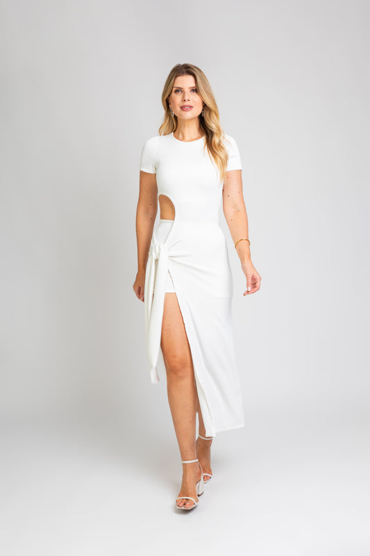 Vestido Eclipse Cutout Branco