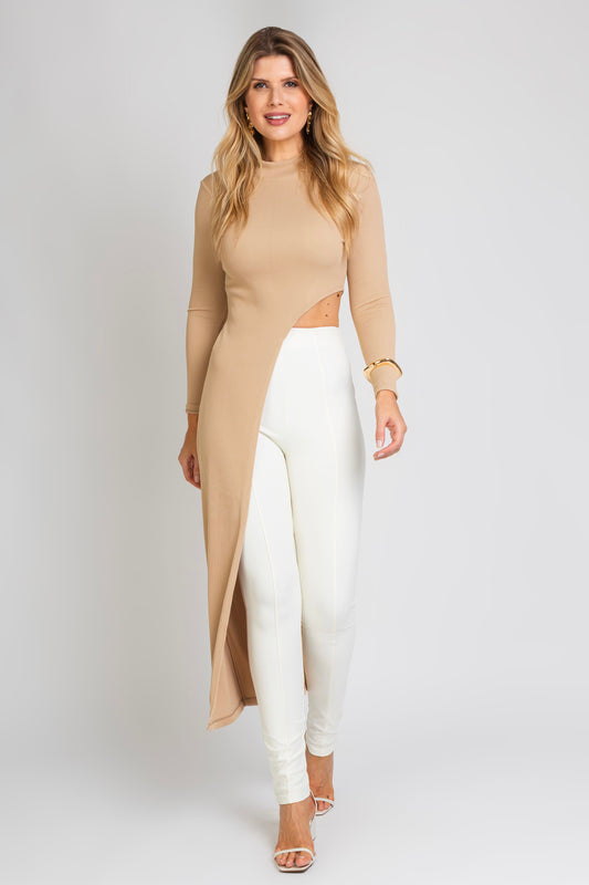 Blusa Assimétrica Bege