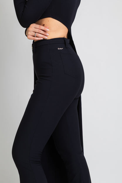 Calça Montaria de Poliamida com Cinto Preto