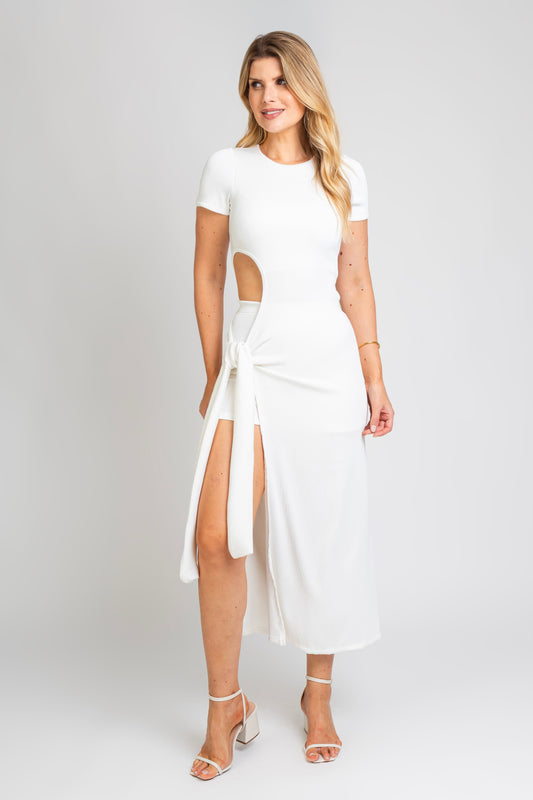 Vestido Eclipse Cutout Branco