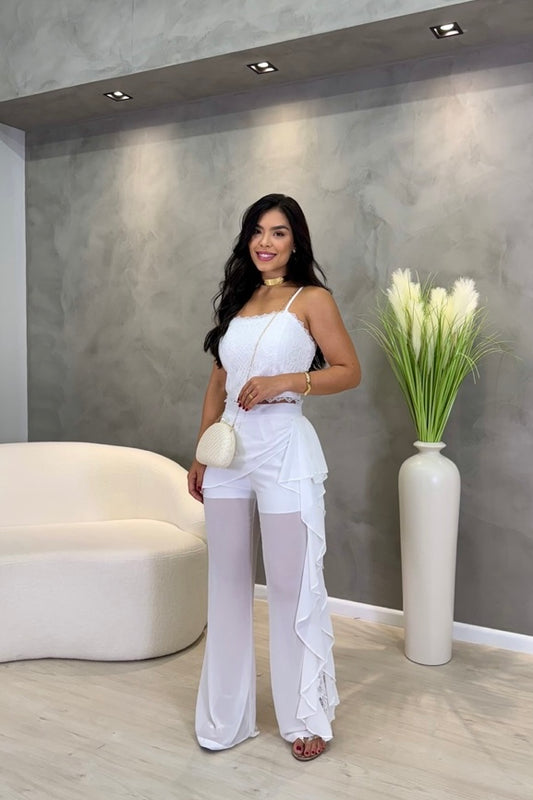 Conjunto em Musseline Branco