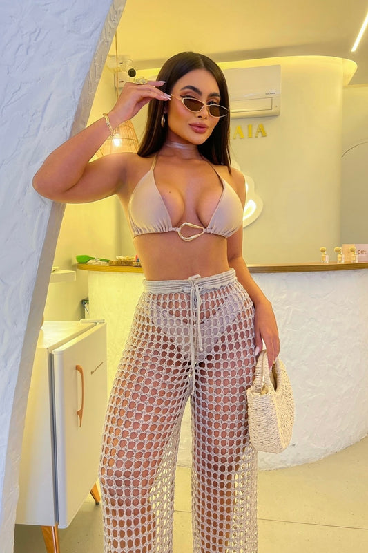 Calça Tricot Praia Areia
