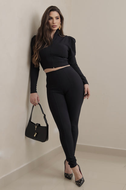 Calça Montaria de Poliamida Preto
