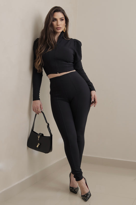 Calça Montaria de Poliamida Preto
