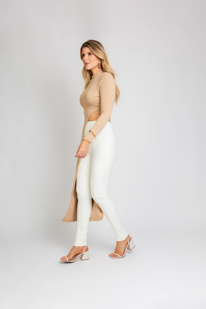 Blusa Assimétrica Bege