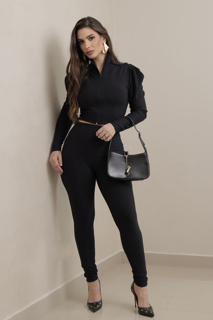 Calça Montaria de Poliamida Preto